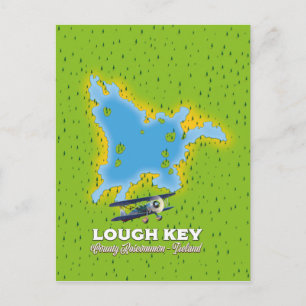 Lough Key County Roscommon, Ierland kaart