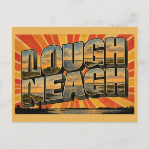 Lough Neagh Noord-Ierland Vintage Reis Kunst Briefkaart
