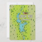 Lough Ree Ireland  Map. (Achterkant)