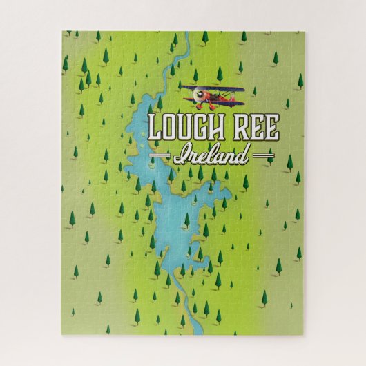 Lough Ree Ireland  Map. Legpuzzel (Verticaal)