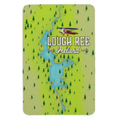 Lough Ree Ireland  Map. Magneet (Verticaal)