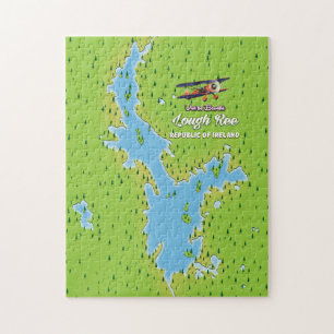 Lough Ree Republiek Ierland Kaart, iers lough, l Legpuzzel