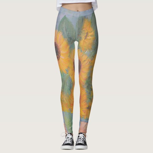 Loughlin Sunflower Painting Leggings (Voorkant)