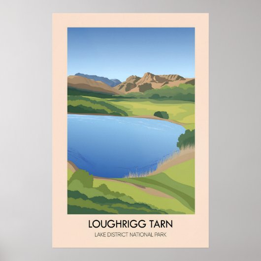 Loughrigg Tarn Lake District Reisposter Poster (Voorkant)