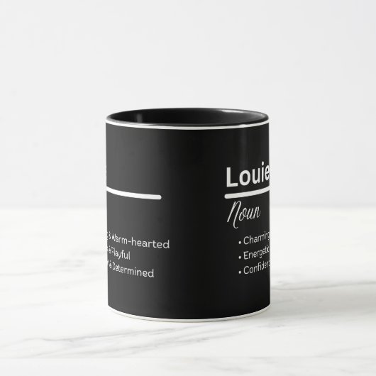 Louie Boy Name Definition Personalized Mug Mok (Midden)