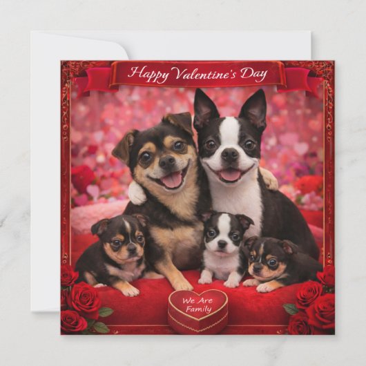 Louie en Luna en een gezin van 5 Kaart (Voorkant)