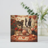 Louie & Luna Wish You a Happy Valentine's Day 4 Kaart (Staand voorkant)