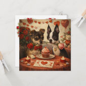 Louie & Luna Wish You a Happy Valentine's Day 4 Kaart (Voorkant / Achterkant in situ)
