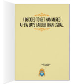 Louie the Owl's Funny New Pet Birthday Card (Binnen (Rechts))