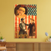 Louis Aldrich in Mijn partner Theatrisch Spel Canvas Afdruk (Insitu (Woonkamer))