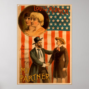 Louis Aldrich in Mijn partner Theatrisch Spel Poster