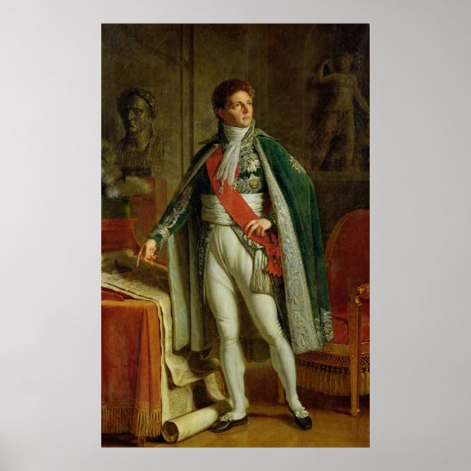 Louis Alexandre Berthier toont kaart van Poster (Voorkant)