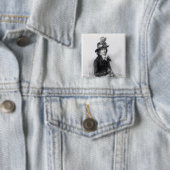 Louis Antoine de Saint-Just Vierkante Button 5,1 Cm (In situ)