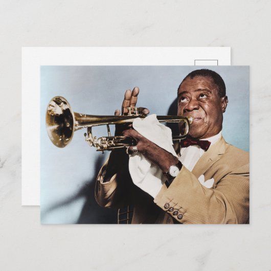 Louis Armstrong Briefkaart (Voorkant / Achterkant)