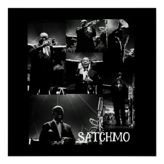 Louis Armstrong Satchmo foto Perfect Poster (Voorkant)