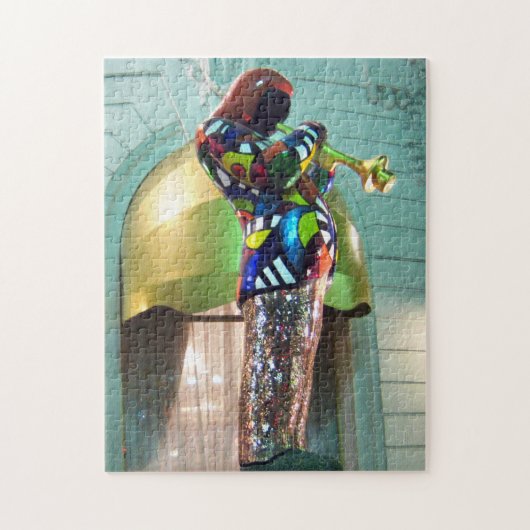 Louis Armstrong Statue Nice France Rivieria Legpuzzel (Verticaal)