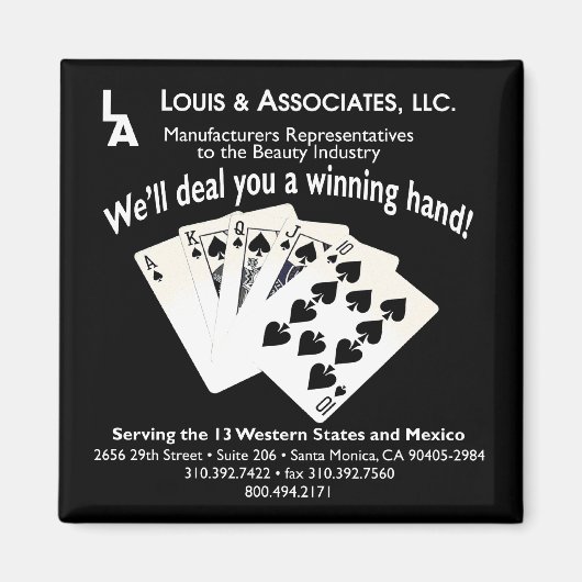 Louis & Assoc. 2x2 Sq. Magneet (Voorkant)