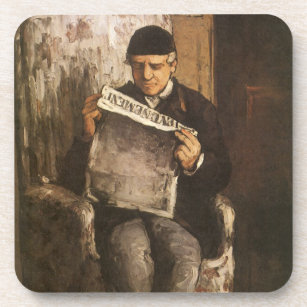 Louis Auguste Cezanne Vader van de artistieke lezi Bier Onderzetter