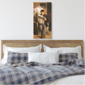 Louis Auguste Cezanne Vader van de artistieke lezi Canvas Afdruk (Insitu (Slaapkamer))