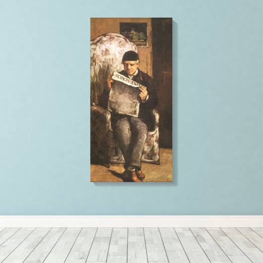 Louis Auguste Cezanne Vader van de artistieke lezi Canvas Afdruk (Insitu (Houten vloer))
