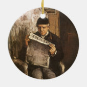 Louis Auguste Cezanne Vader Van De Kunstenaar Leze Keramisch Ornament (Achterkant)
