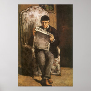 Louis Auguste Cezanne Vader van de kunstenaar leze Poster