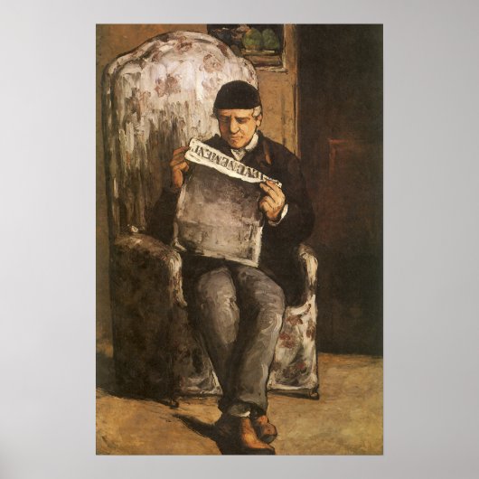 Louis Auguste Cezanne Vader van de kunstenaar leze Poster (Voorkant)
