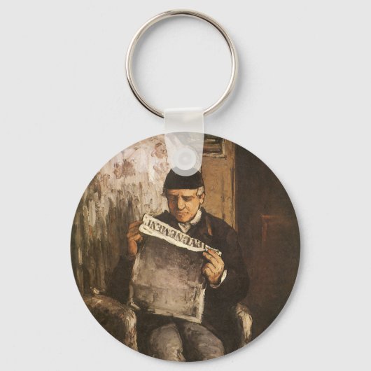 Louis Auguste Cezanne Vader Van De Kunstenaar Leze Sleutelhanger (Voorkant)