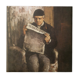 Louis Auguste Cezanne Vader Van De Kunstenaar Leze Tegeltje