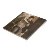 Louis Auguste Cezanne Vader Van De Kunstenaar Leze Tegeltje (Zijkant)