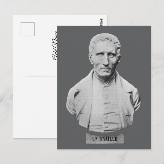 Louis Braille Portrait Bust Briefkaart (Voorkant / Achterkant)