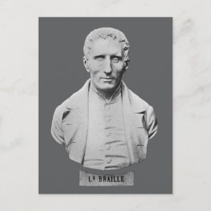 Louis Braille Portrait Bust Briefkaart