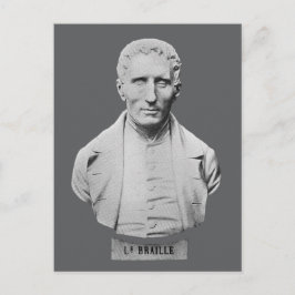 Louis Braille Portrait Bust Briefkaart