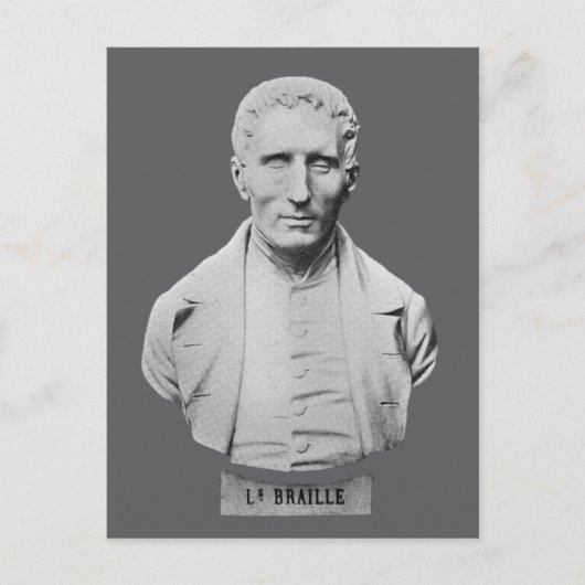 Louis Braille Portrait Bust Briefkaart (Voorkant)