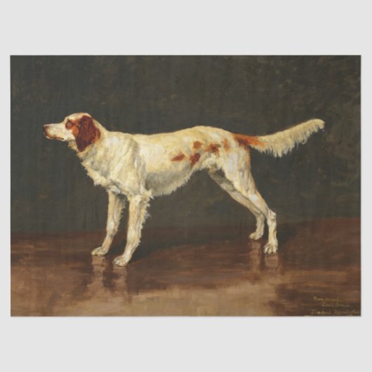 Louis Brown's English Setter by Frederic Remington Tissuepapier (Voorkant)