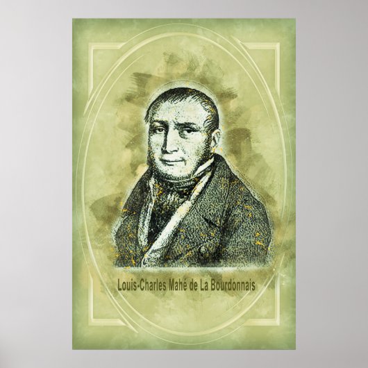 Louis-Charles Mahé de La Bourdonnais Poster (Voorkant)