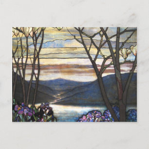 Louis Comfort Tiffany - Glas in lood 4 Magnolias Briefkaart