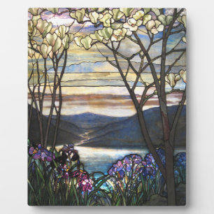 Louis Comfort Tiffany - Glas in lood 4 Magnolias Fotoplaat