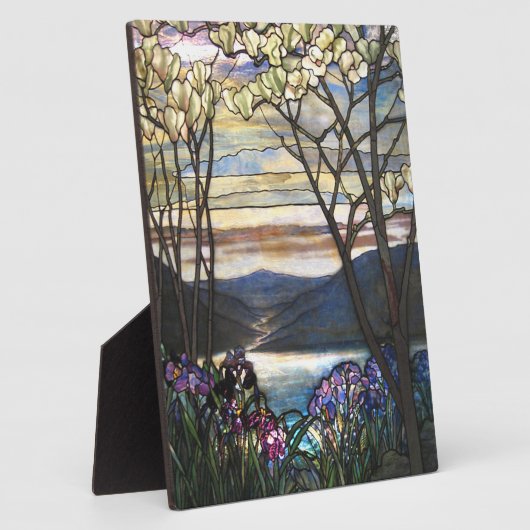 Louis Comfort Tiffany - Glas in lood 4 Magnolias Fotoplaat (Zijkant)