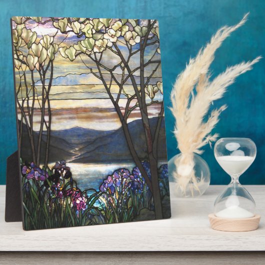 Louis Comfort Tiffany - Glas in lood 4 Magnolias Fotoplaat (Zijkant)