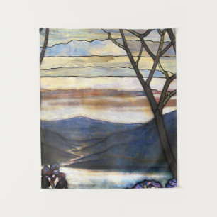Louis Comfort Tiffany - Glas in lood 4 Magnolias Wandkleed