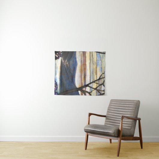 Louis Comfort Tiffany - Glas in lood 4 Magnolias Wandkleed (In Situ (horizontaal))