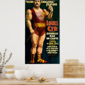 Louis Cyr, sterkste Man op aarde Poster (Keuken)