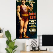 Louis Cyr, sterkste Man op aarde Poster (Thuiskantoor)