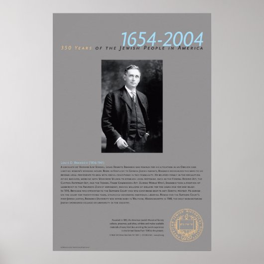 Louis D. Brandeis (1856-1941) Poster (Voorkant)