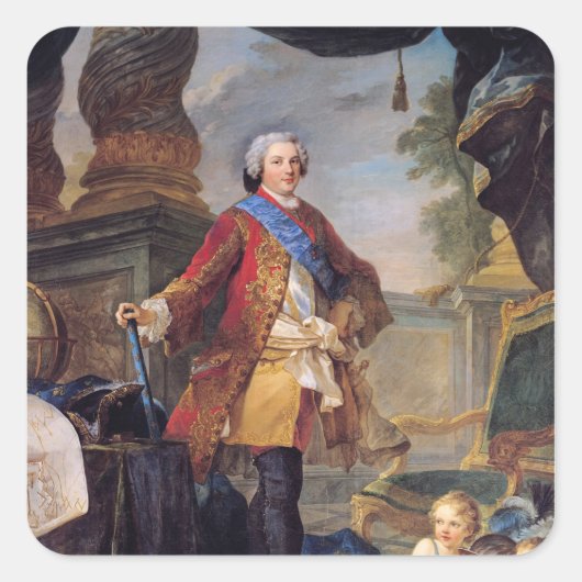 Louis Dauphin van Frankrijk Vierkante Sticker (Voorkant)