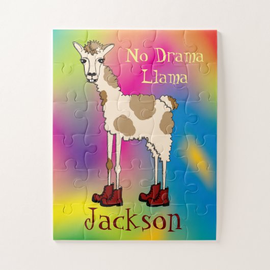 Louis de Llama Kinder Gepersonaliseerd Legpuzzel (Verticaal)