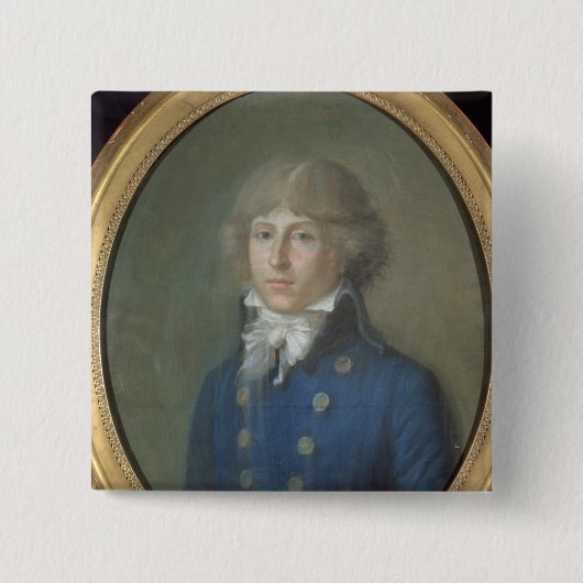 Louis de Saint-Just Vierkante Button 5,1 Cm (Voorkant)
