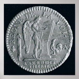 Louis d'or uit de regering van Louis XVI, goud Poster