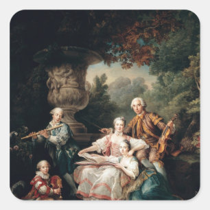 Louis du Bouchet Marquis de Sourches Vierkante Sticker